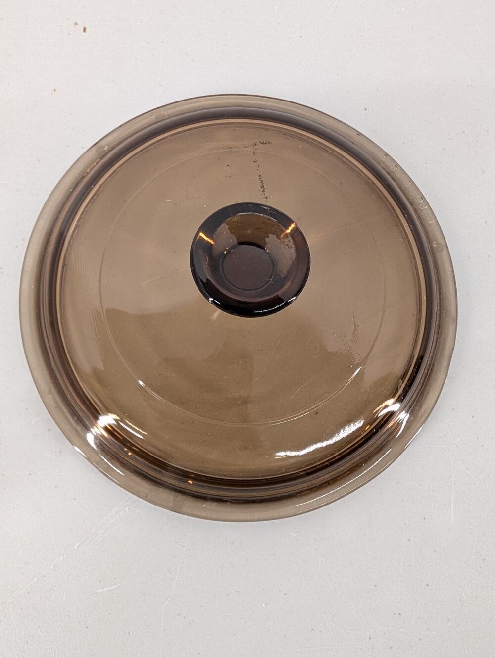 Pyrex P-81C Brown Amber Glass Replacement Lid 6" 5-3/8"